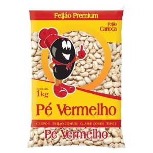 Feijão branco pé vermelho