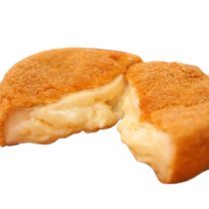 Disco de queijo empanado